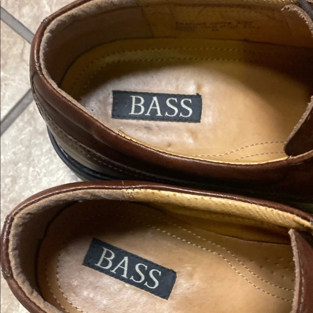 Men’s Bass Brown Leather Oxford Size 13 Shoes Business Professional Career